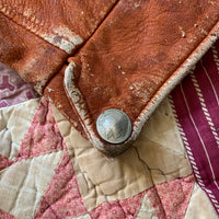 1940's/1950's Light Brown Worn Leather Jacket M/L