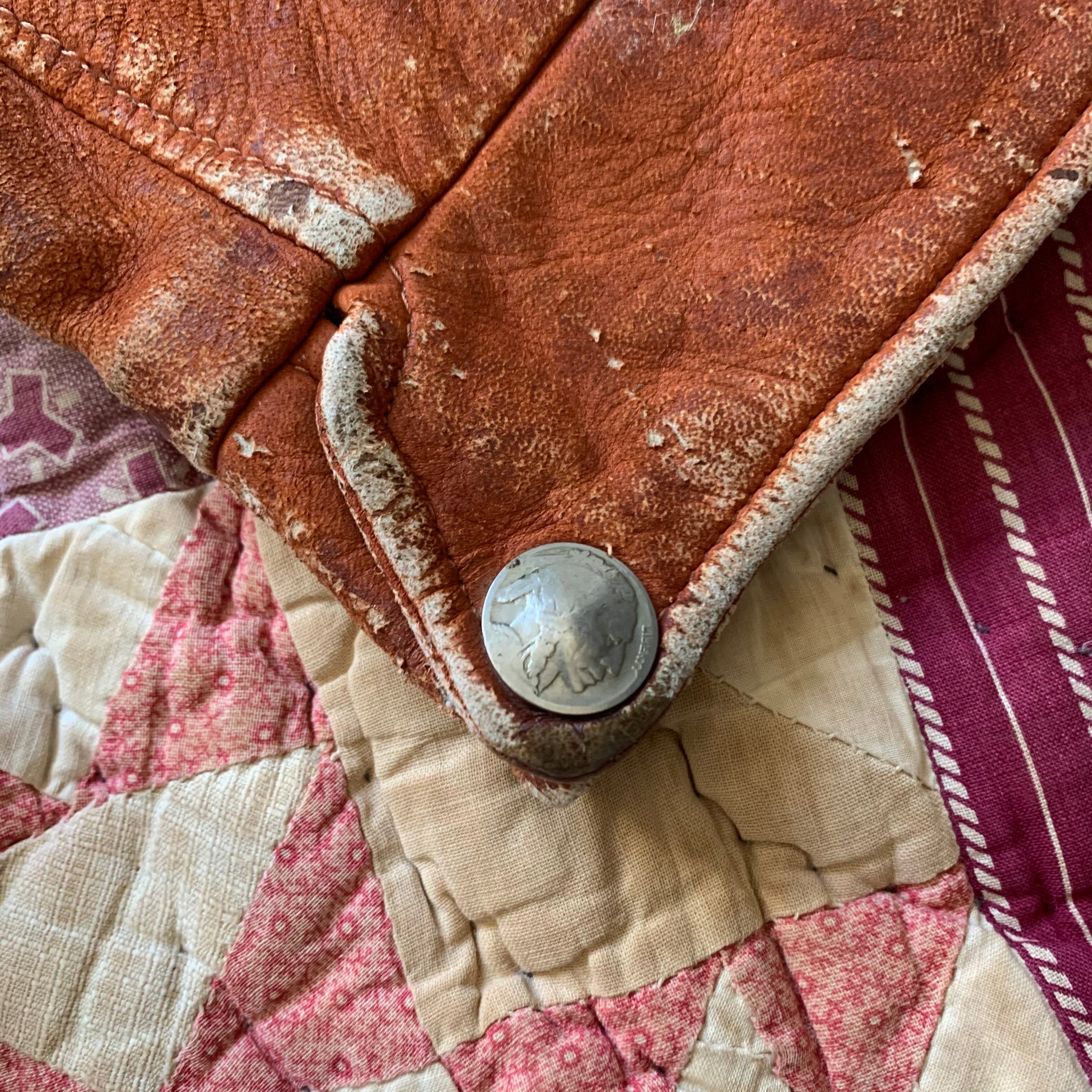 1940's/1950's Light Brown Worn Leather Jacket M/L