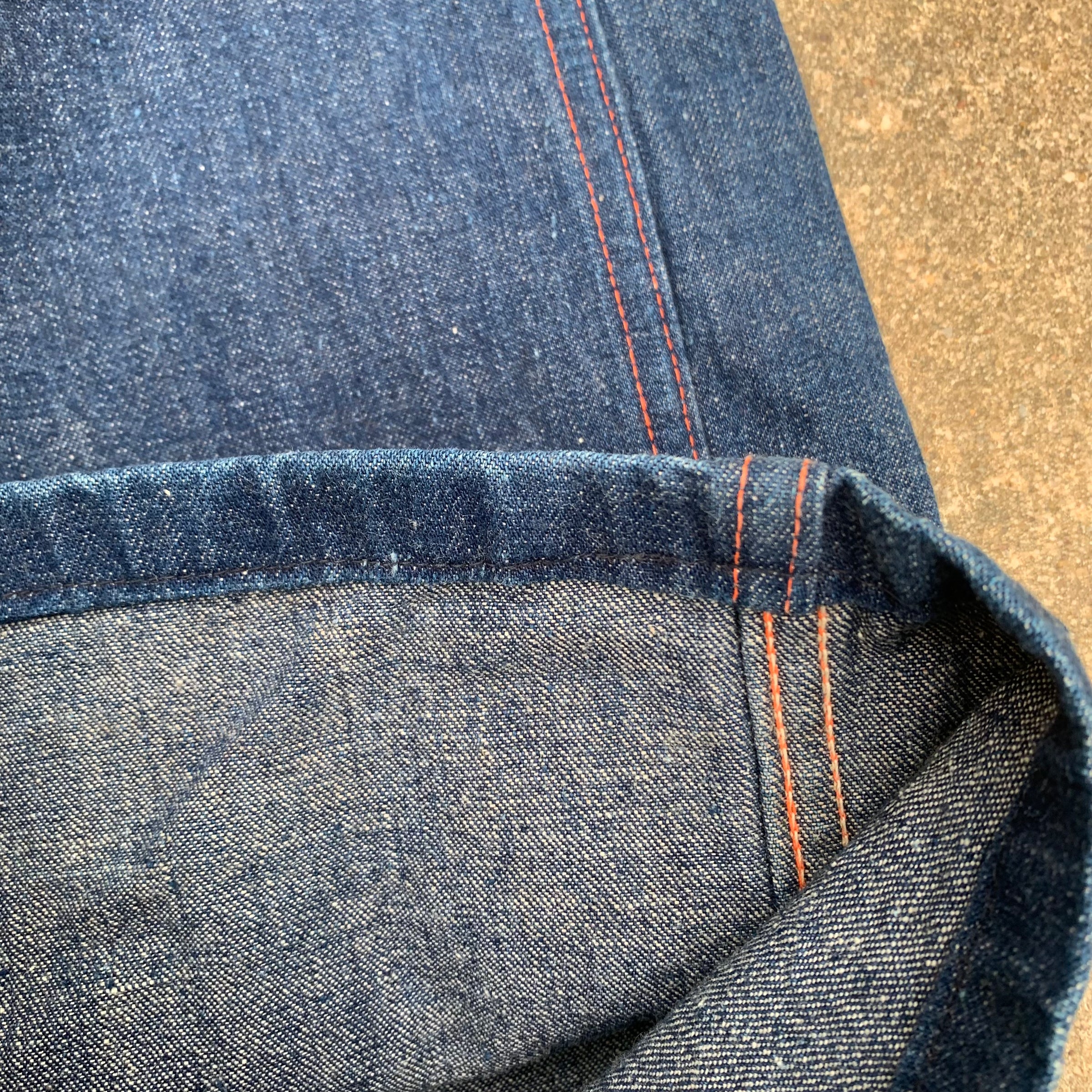 1940’s Donut Button Denim Carpenter Pants 34” x 31”