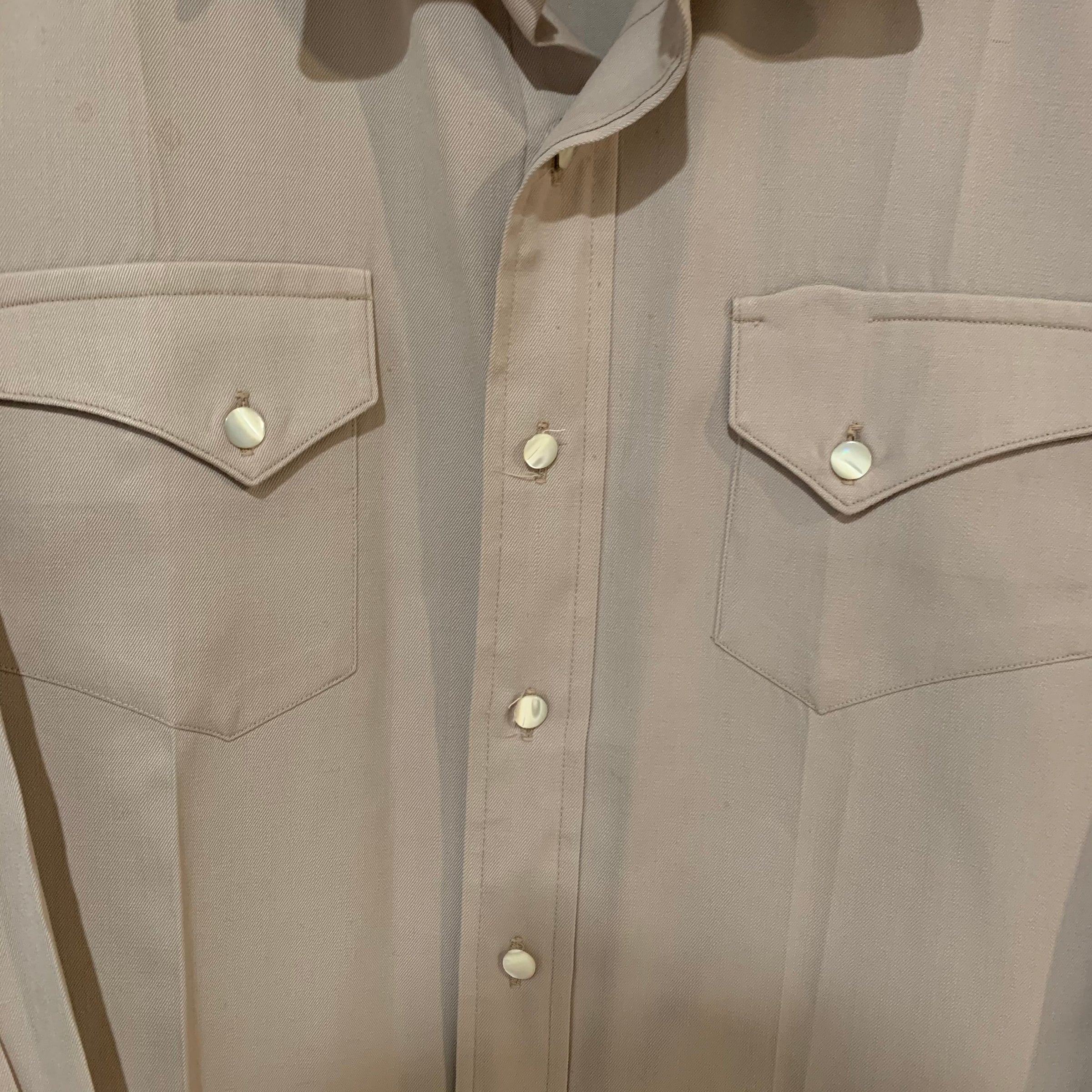 1940's Levi's Western Wear Pearl Button Gabardine Shirt Large
