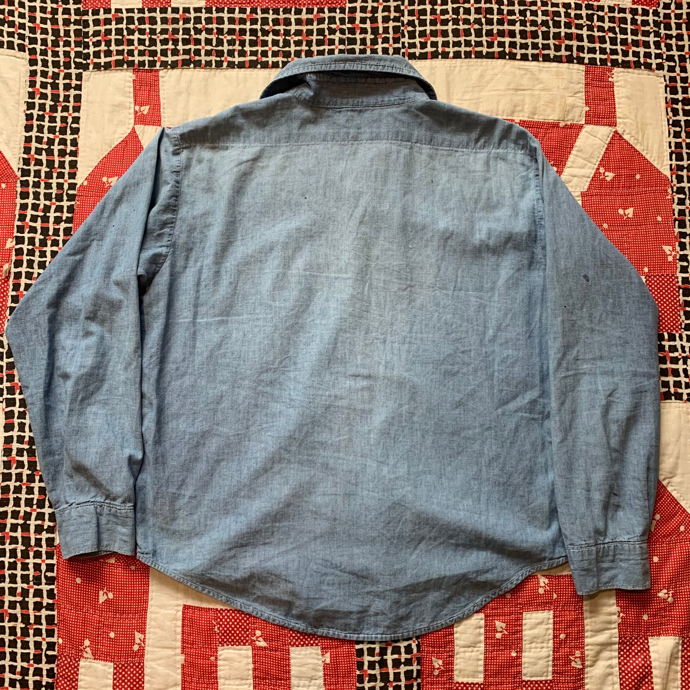 1950's Sanforized Chambray Work Shirt L/XL