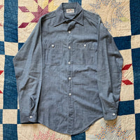 1950's King Kole Chambray Work Shirt Small