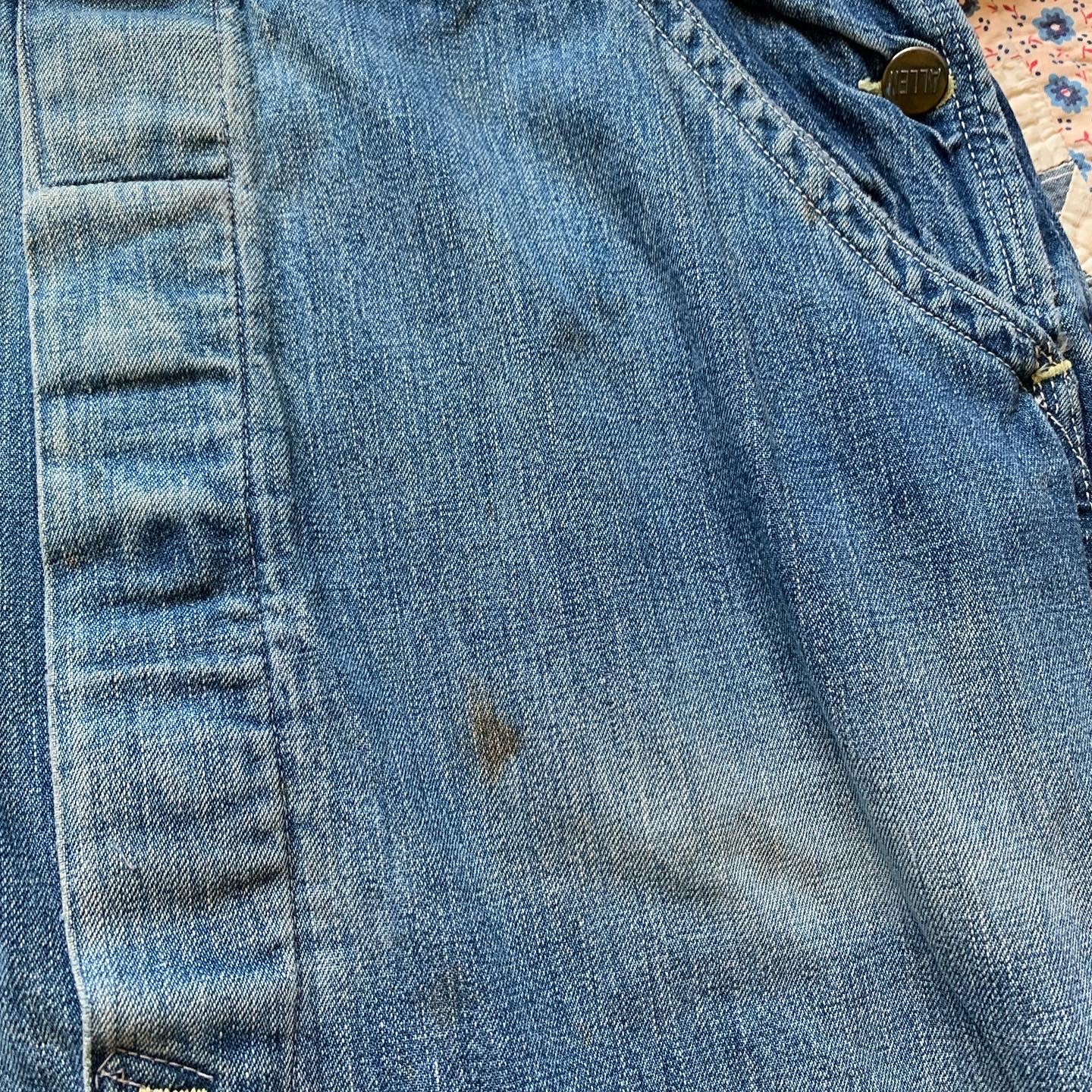 1940's/50's Allen 8oz Sanforized Denim Overalls 37" x 30"