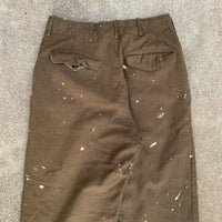 1940’s WWII Paint Splattered Wool Field Pants 29” x 30”