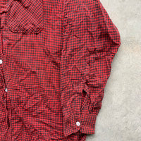 1940’s Hercules Sanforized Buffalo Check Cotton Blend Flannel Large