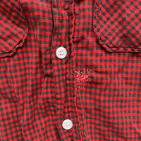 1940’s Hercules Sanforized Buffalo Check Cotton Blend Flannel Large