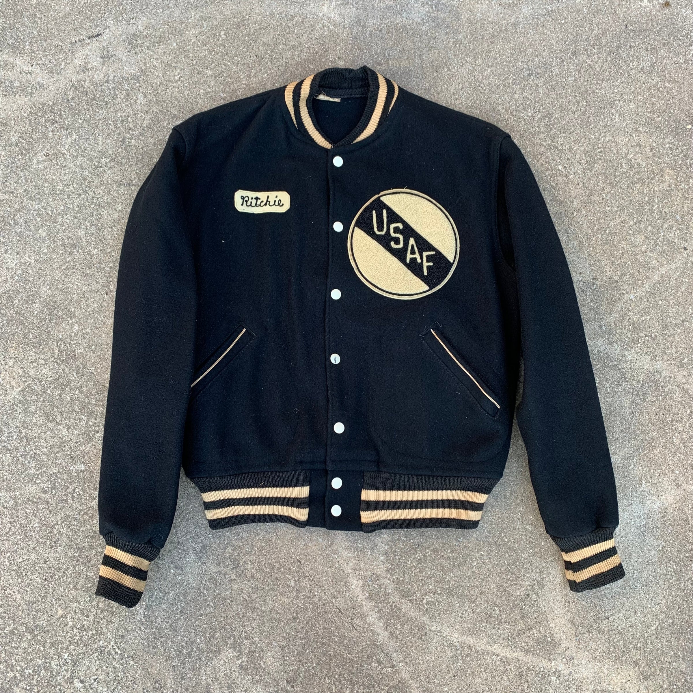 1950’s/60’s USAF French Souvenir Wool Varsity Jacket Large