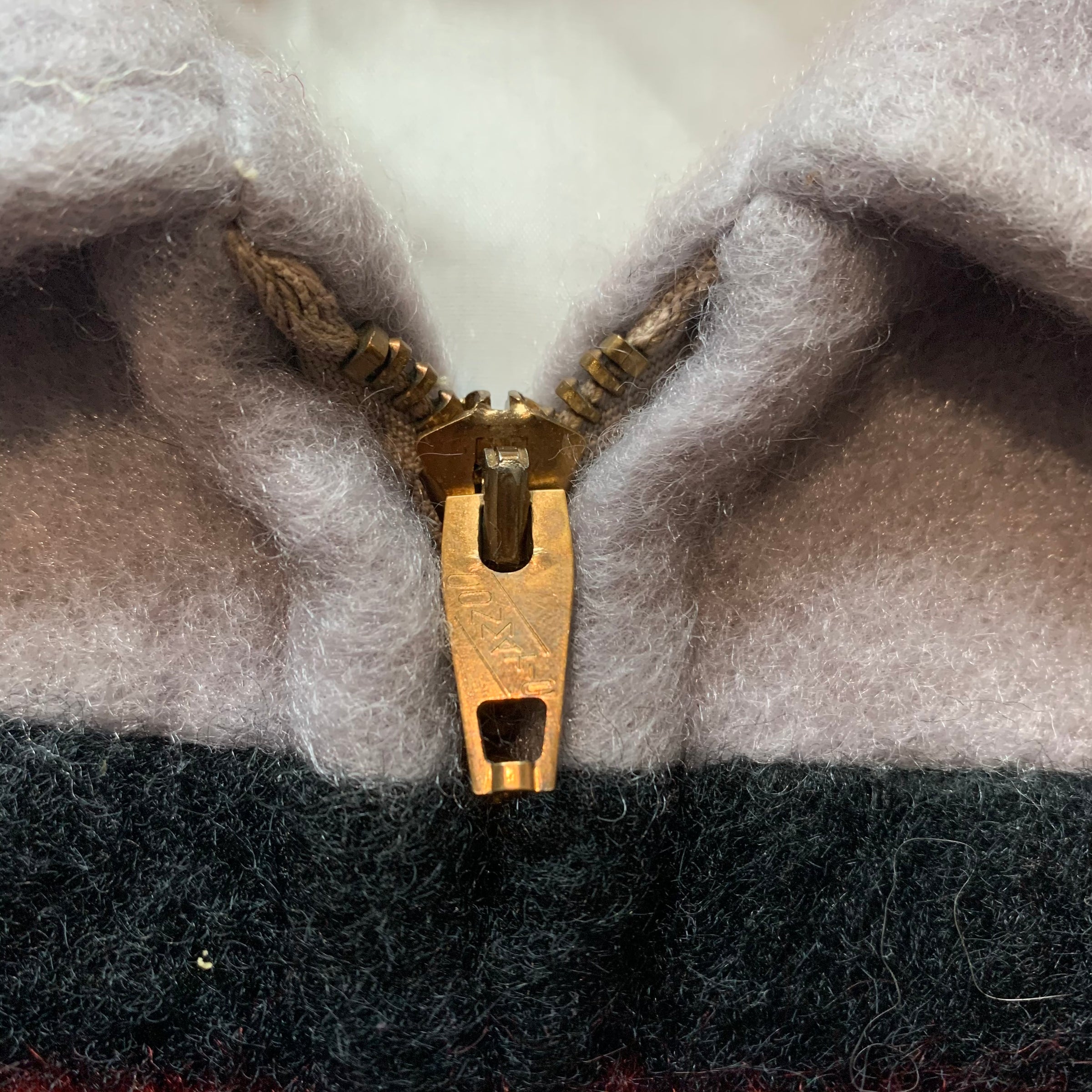 1950’s Tri-Tone Striped Fleece Rockabilly Jacket Medium