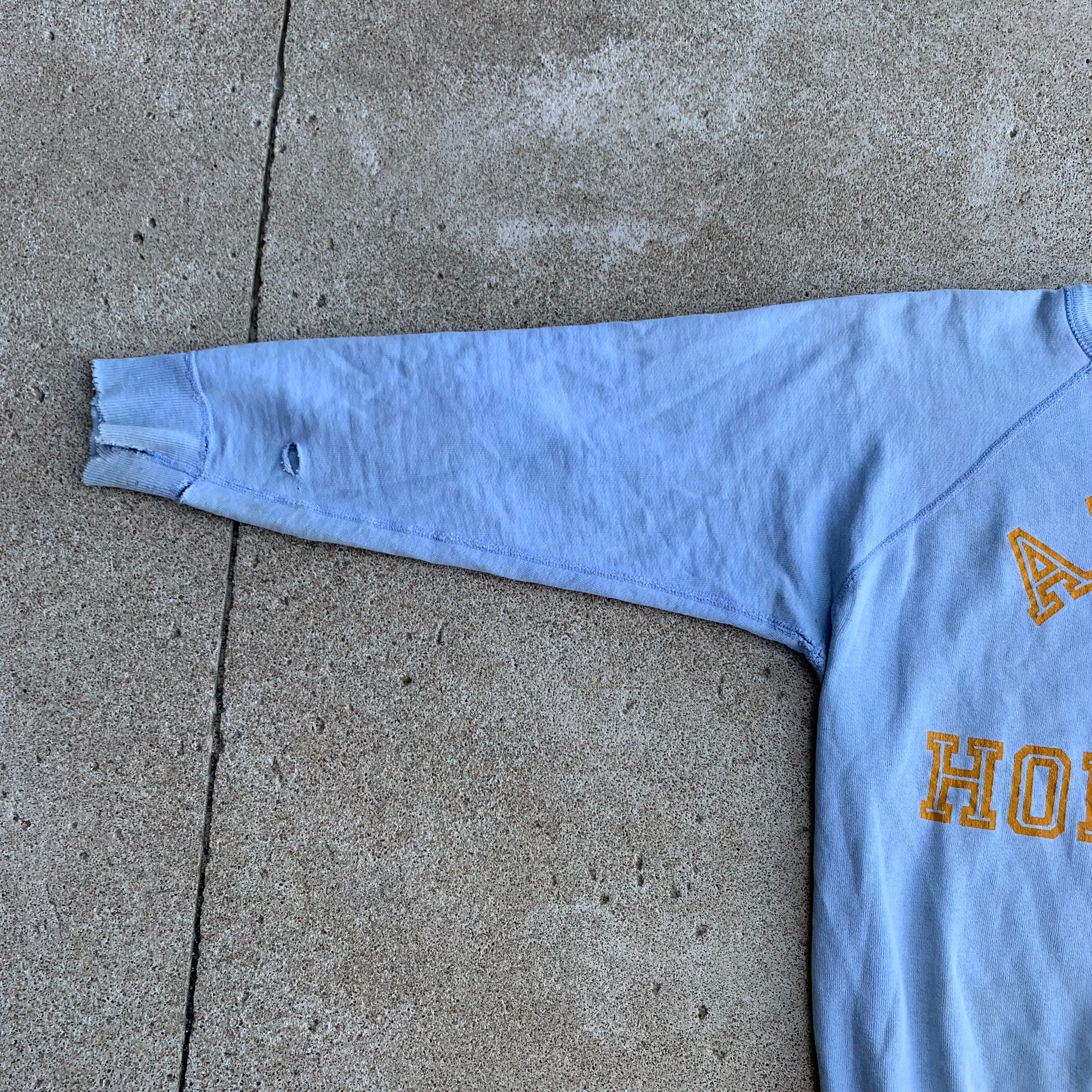 1960's Thrashed Anoka Hornets Raglan Sweatshirt Medium