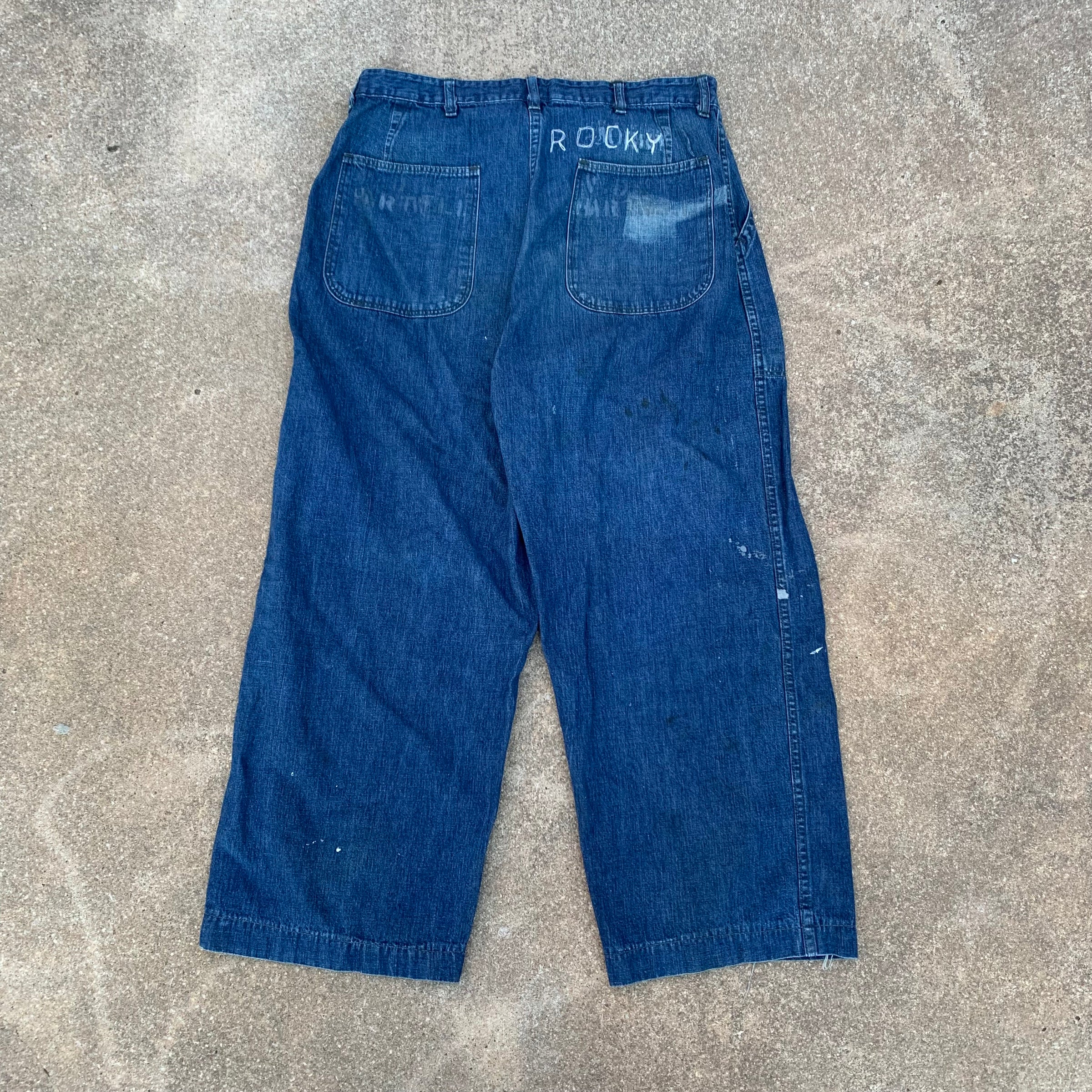 1940’s WWII USN Denim Dungarees 33” x 26”