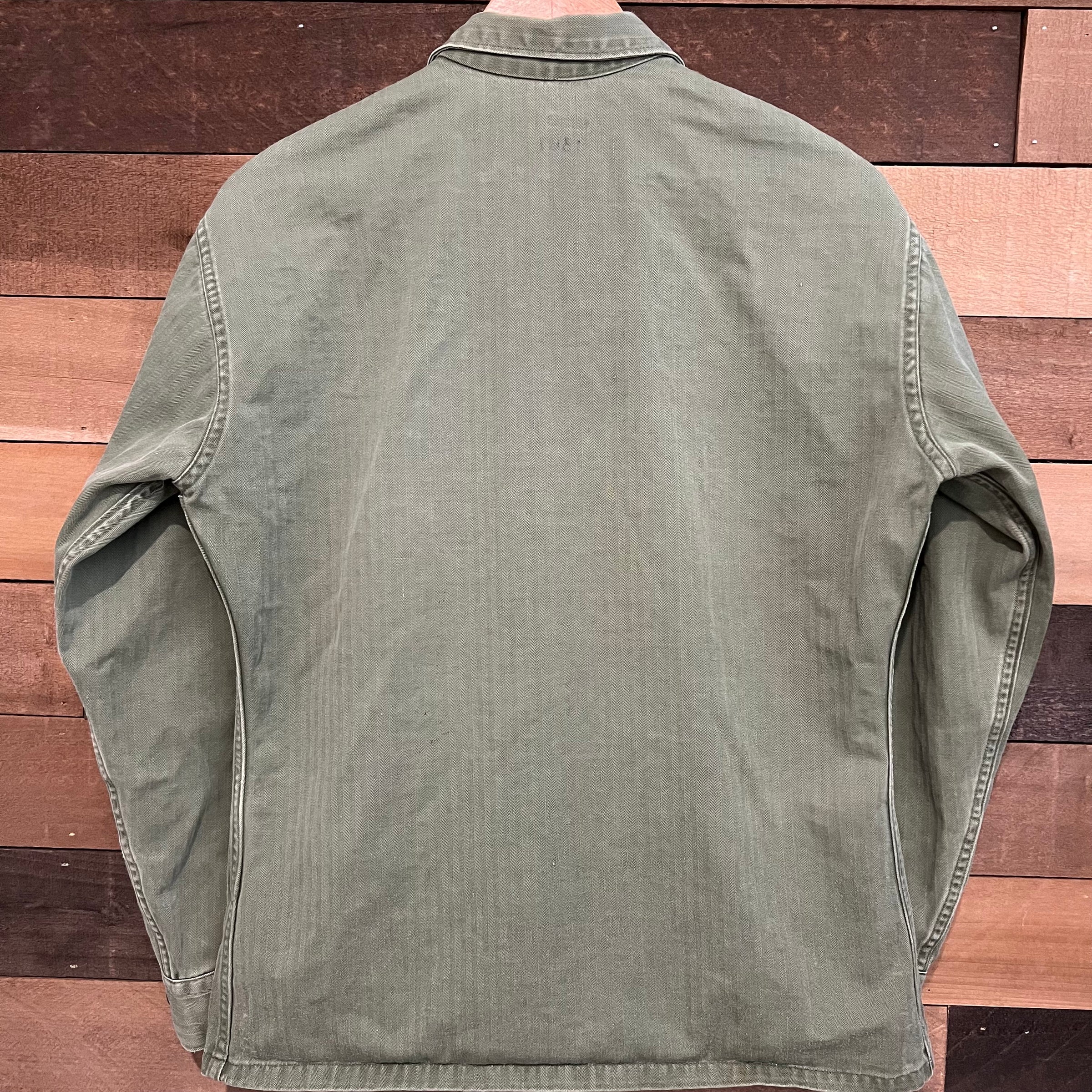 1950’s Stenciled USMC P-53 HBT Utility Shirt Jacket M/L