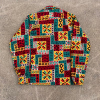 1950’s Red Kap Crazy Pattern Flannel Shirt Size 16 Small