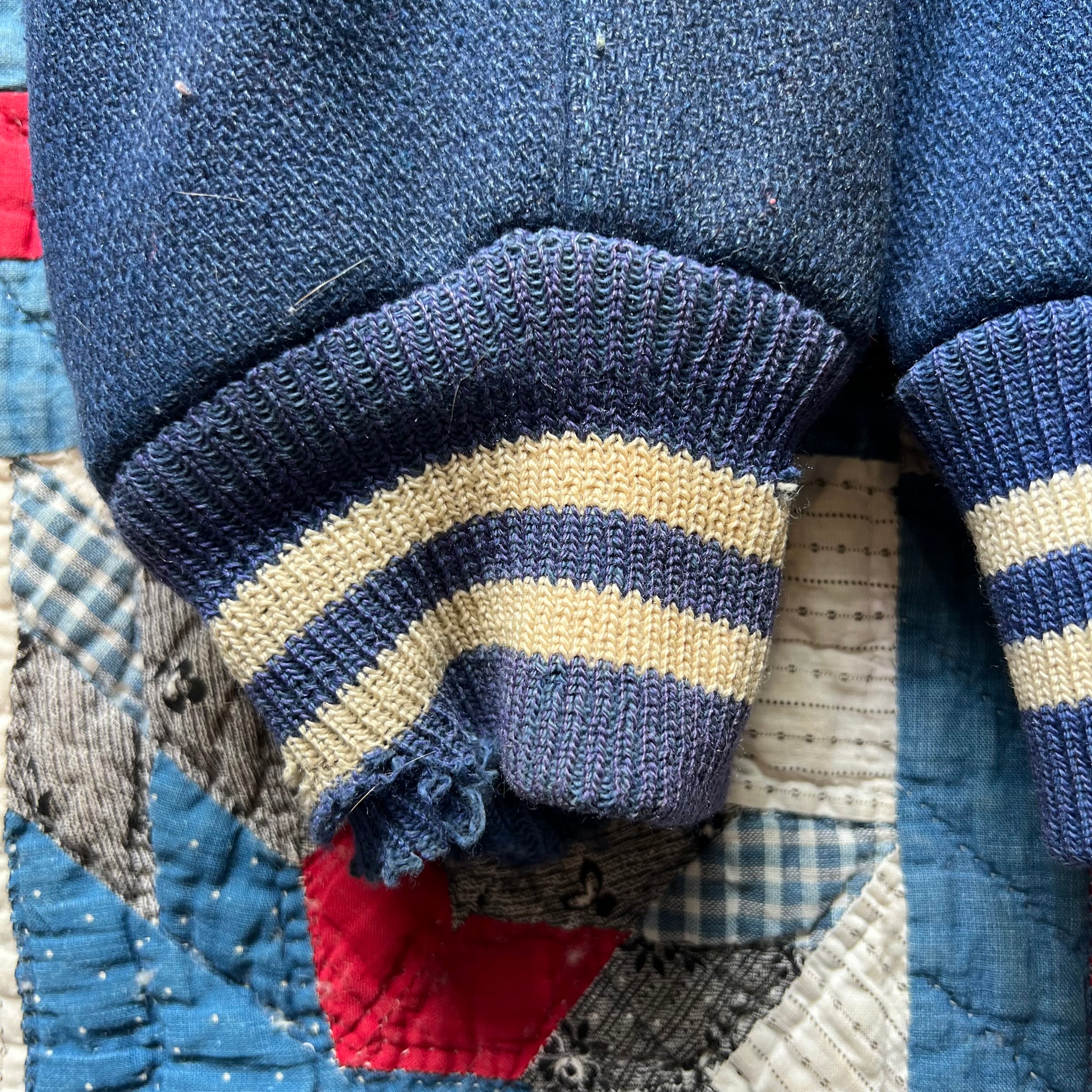 1960's/1970's Navy Wool Patched Varsity Jacket Small