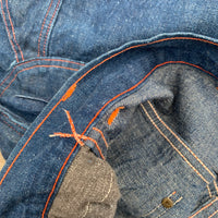 1940’s Donut Button Denim Carpenter Pants 34” x 31”
