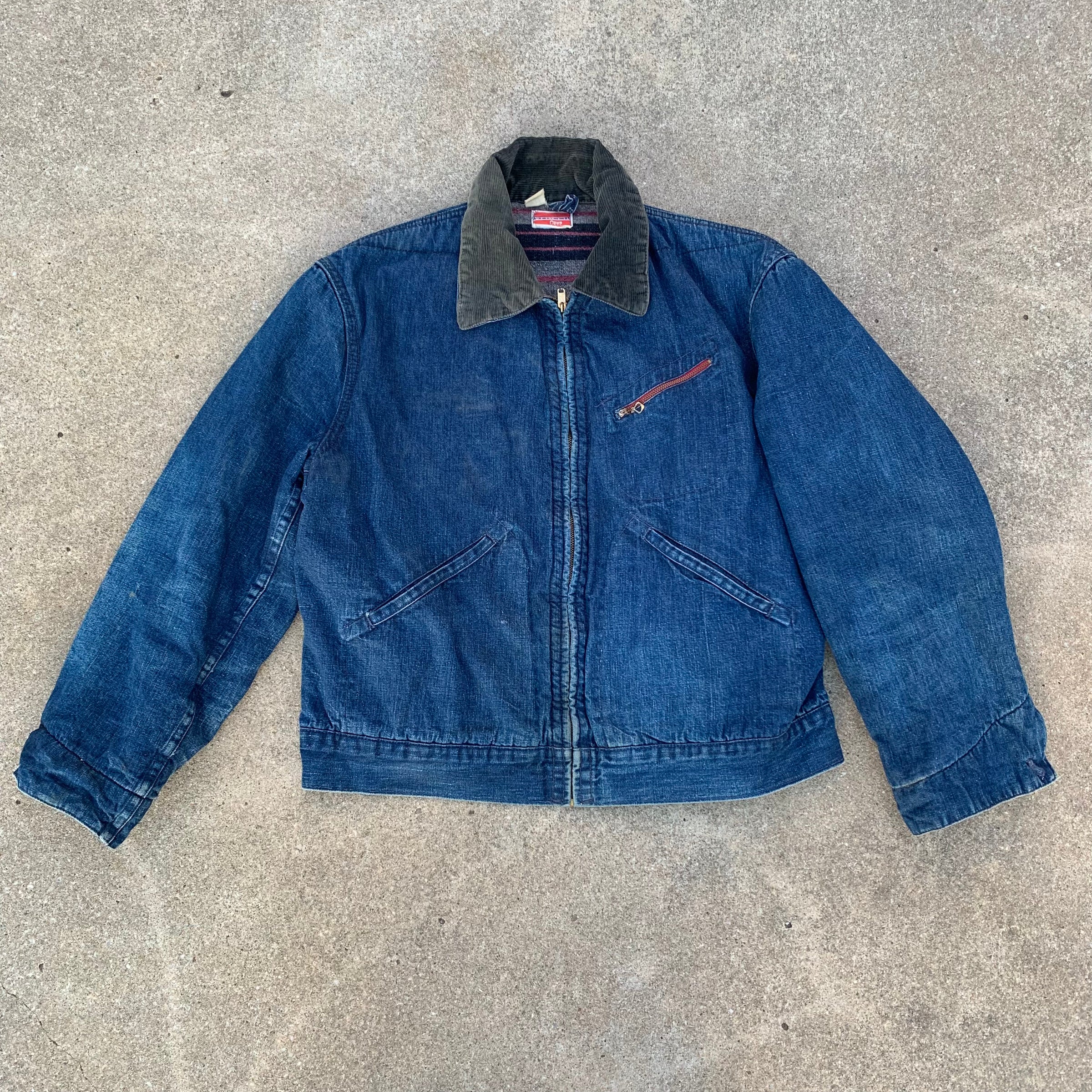 1950’s Pioneer Blanket Lined Denim Work Jacket Medium