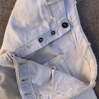 1940’s Thrashed White Corduroy Pants 32” x 27.5”