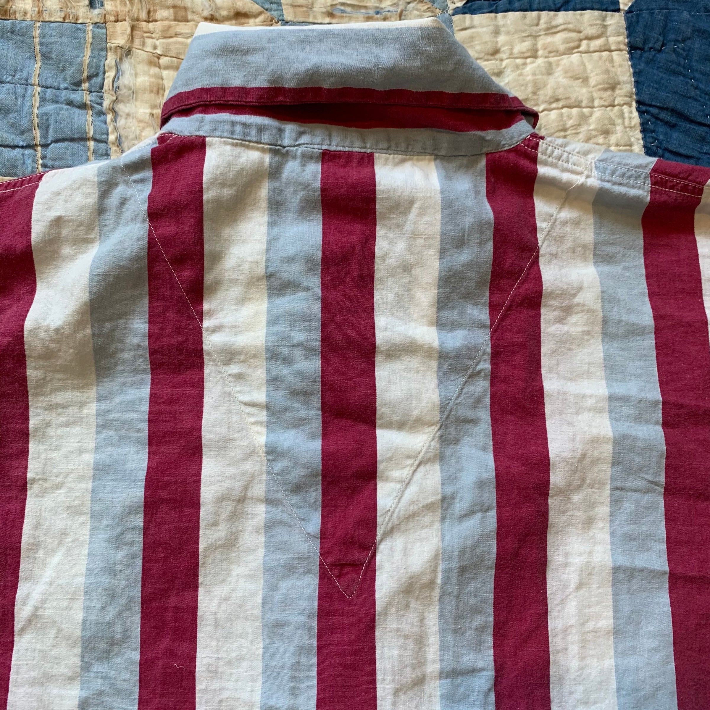 1950's Spiegel Sanforized Striped Cotton Pajama Shirt Large