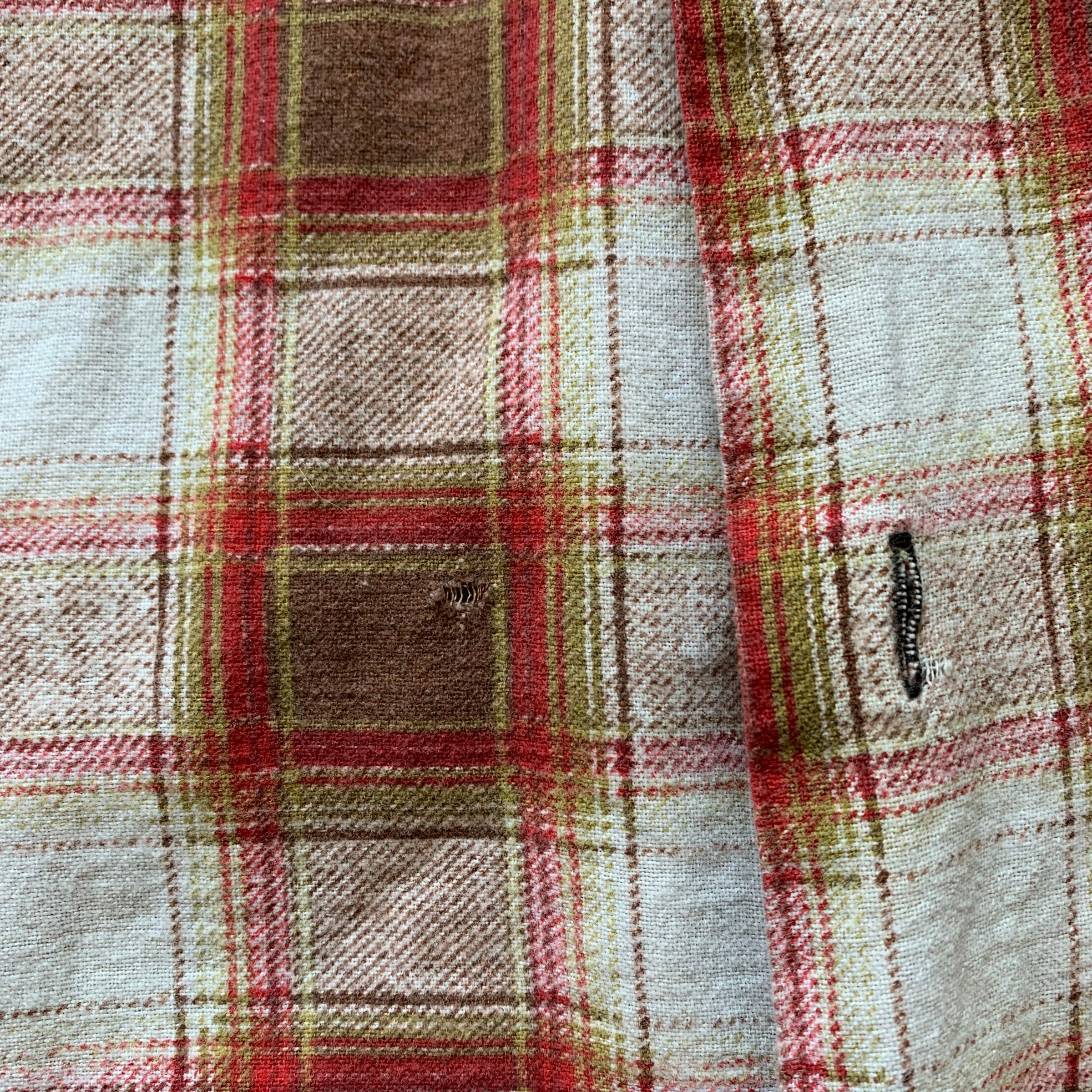 1960's/70's Woodchopper Plaid Printed Flannel Shirt Medium