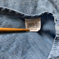 1960's/70's Wrangler Embroidered Chambray Pearl Snap Western Shirt Large