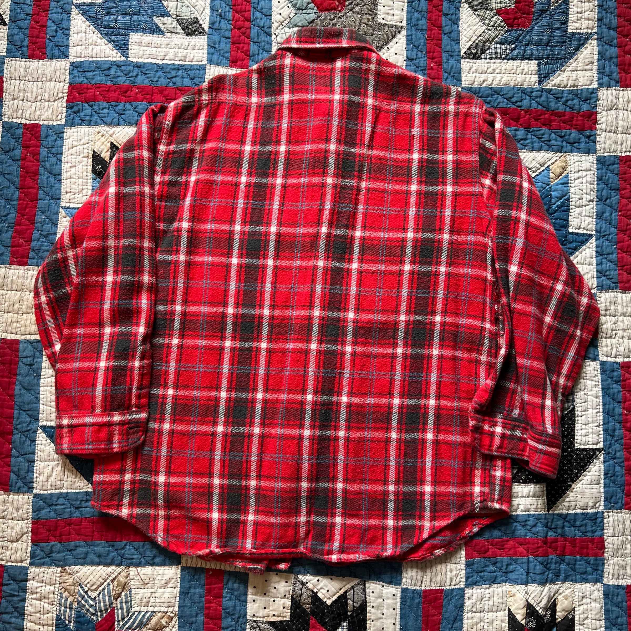 1960’s Big Mac Sanforized Red Plaid Flannel Large