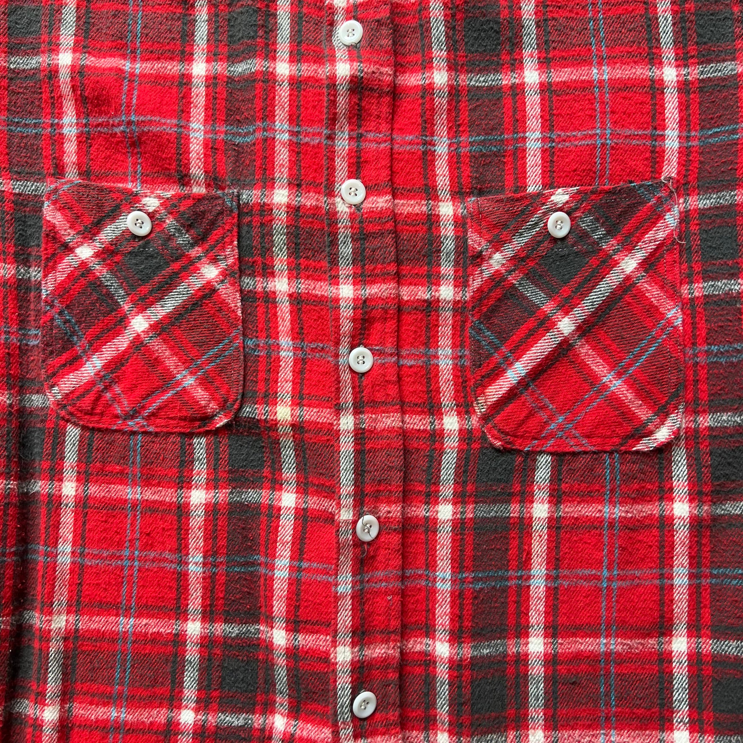 1960’s Big Mac Sanforized Red Plaid Flannel Large