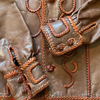 1960's/70's Handmade Tooled Leather Western Jacket XS/S