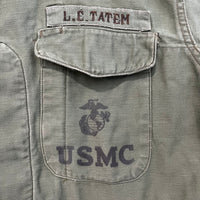 1950’s Stenciled USMC P-56 Utility Shirt Jacket M/L