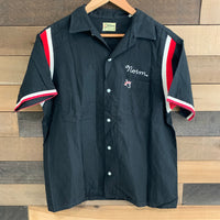 1960's The Spoilers Black Hilton Camp Collar Bowling Shirt Large