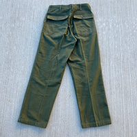 1960’s 1968 US Army OG-107 Fatigue Pants 30” x 29"