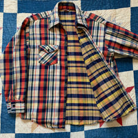 1950's Frostproof Multi Plaid Cotton Flannel Shirt XL