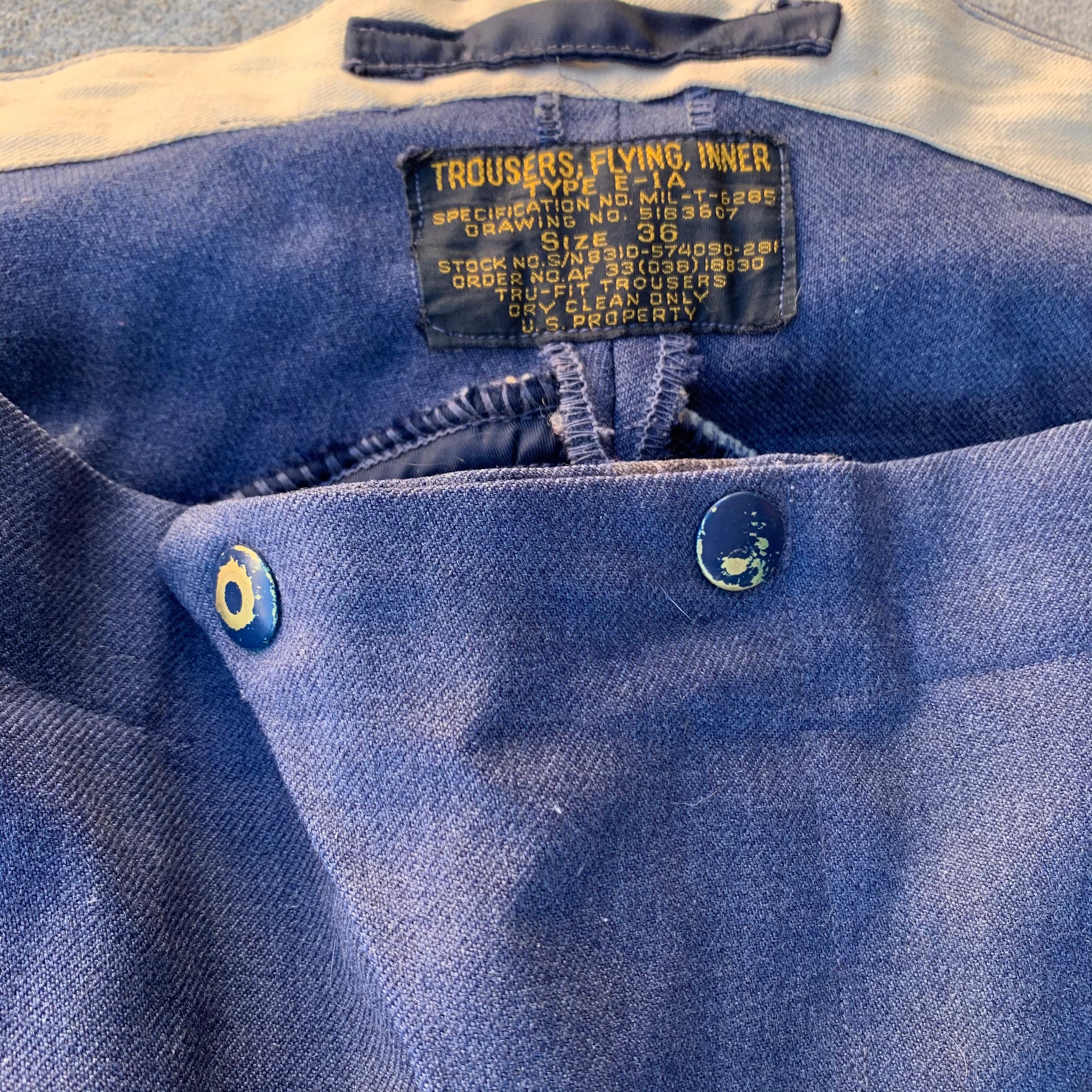 1950’s USAF Type E-1A Wool Flight Trousers 36R