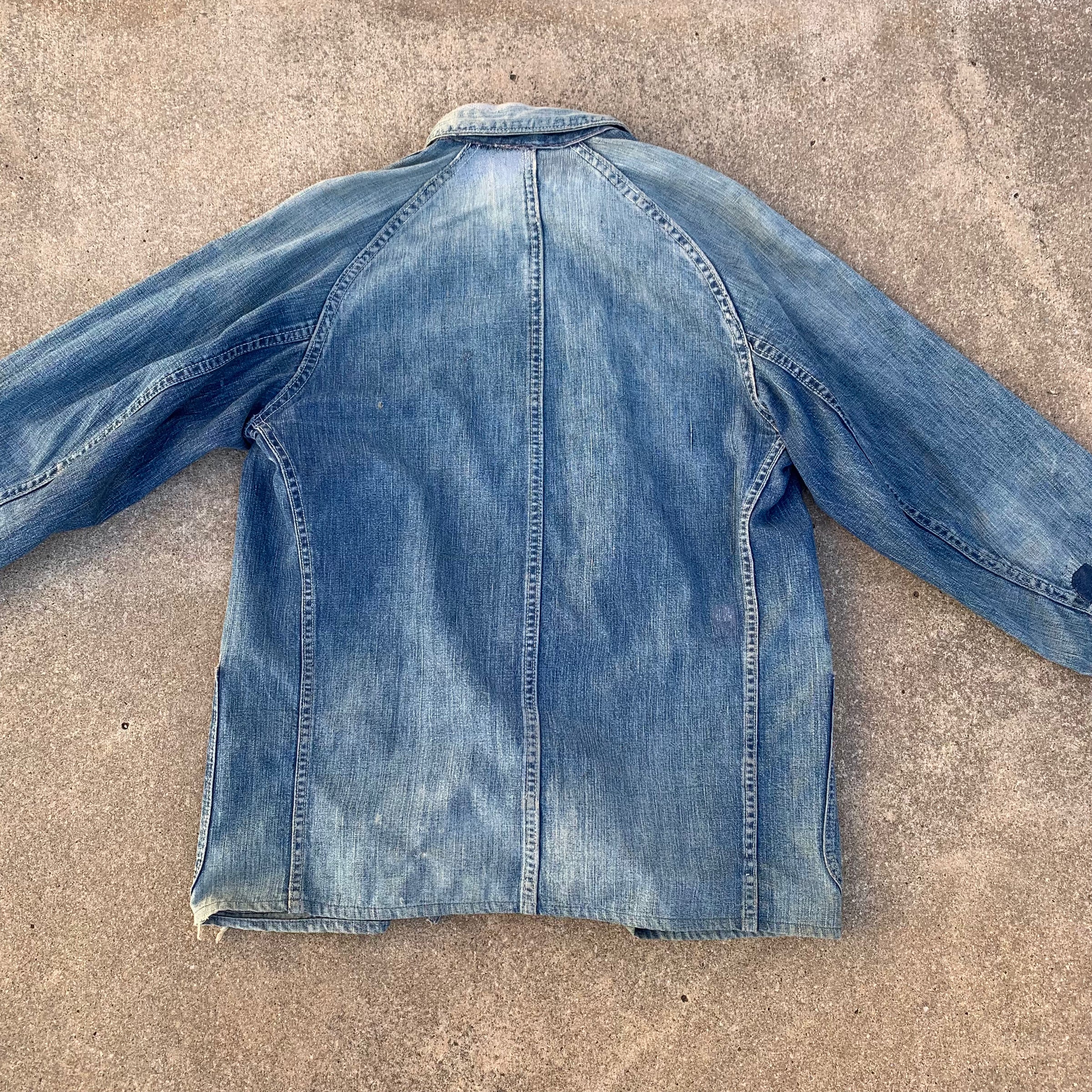 1930’s Two Pocket Raglan Denim Chore Coat