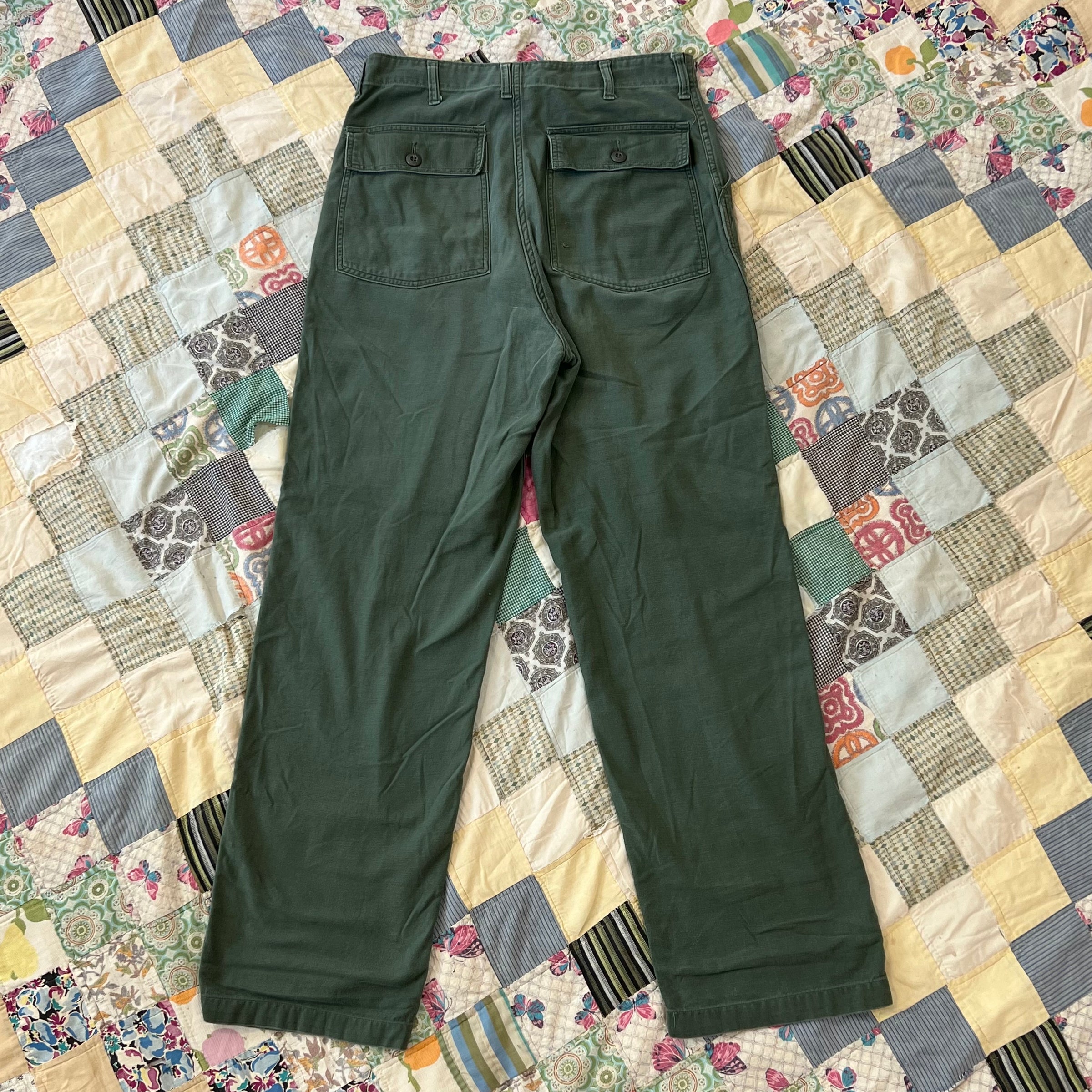 1960's Vietnam War OG-107 Fatigue Pants 32.5" x 32"