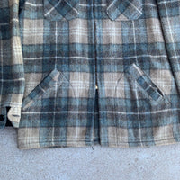 1960’s Beige Plaid CPO Wool Jacket S/M