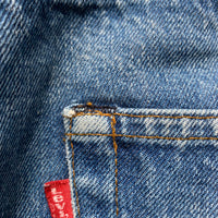 1980's Faded Levi's 501 Selvedge Redline Denim Jeans 38" x 29"