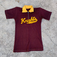 1940’s Knights Felt Patched Rayon Knit Jersey Small
