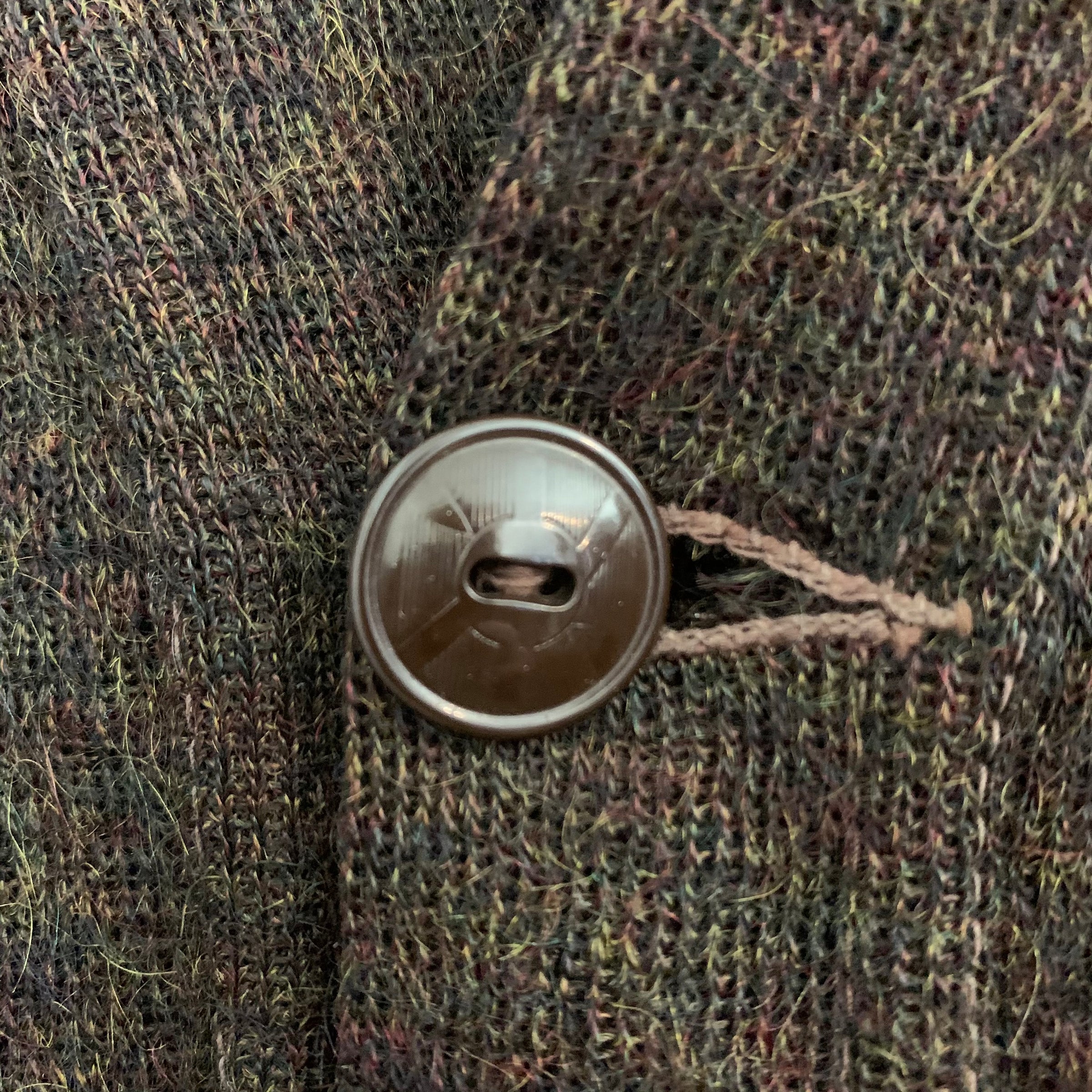 1920’s Heathered Wool Brown Work Cardigan Small