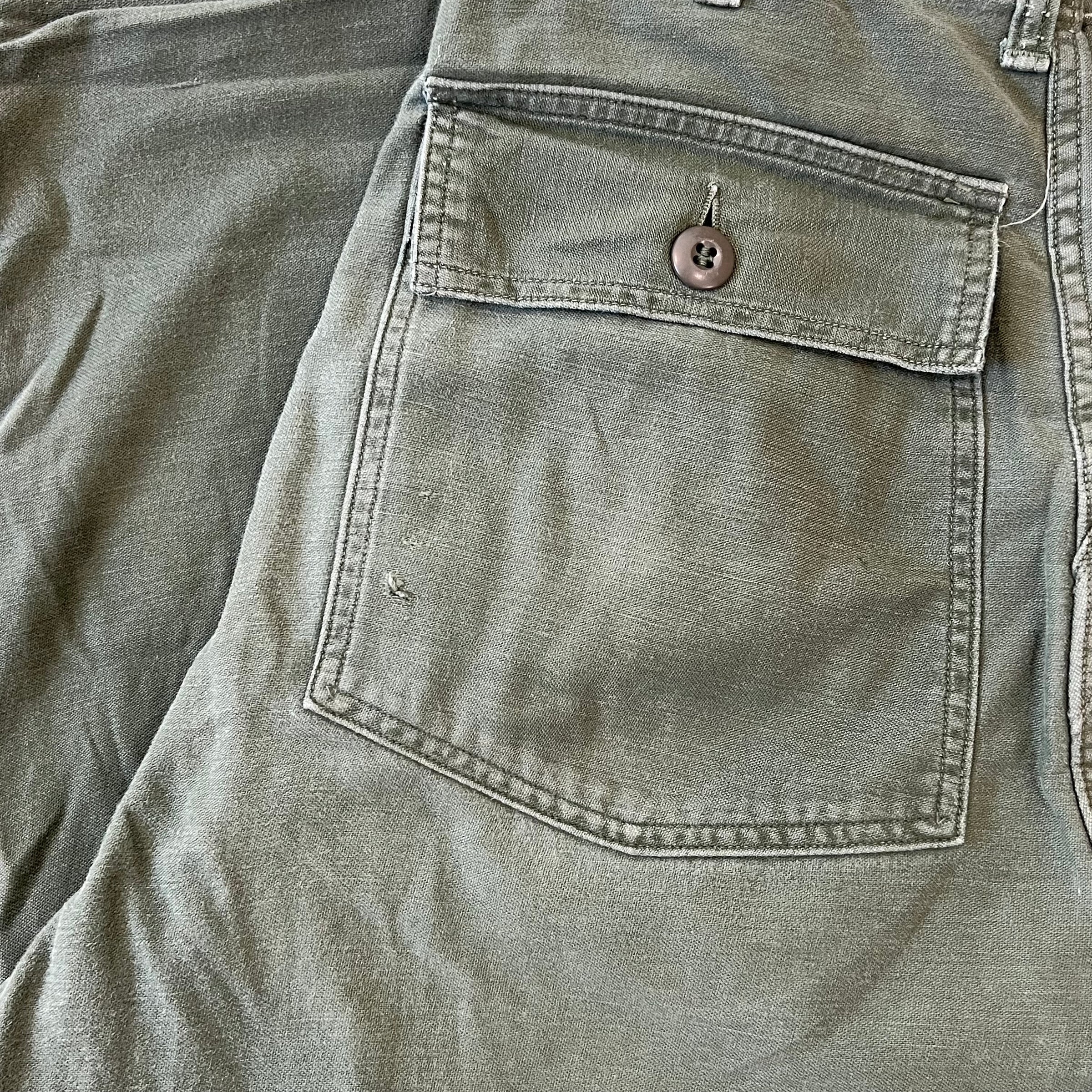 1960's Vietnam War OG-107 Fatigue Pants 32.5" x 32"