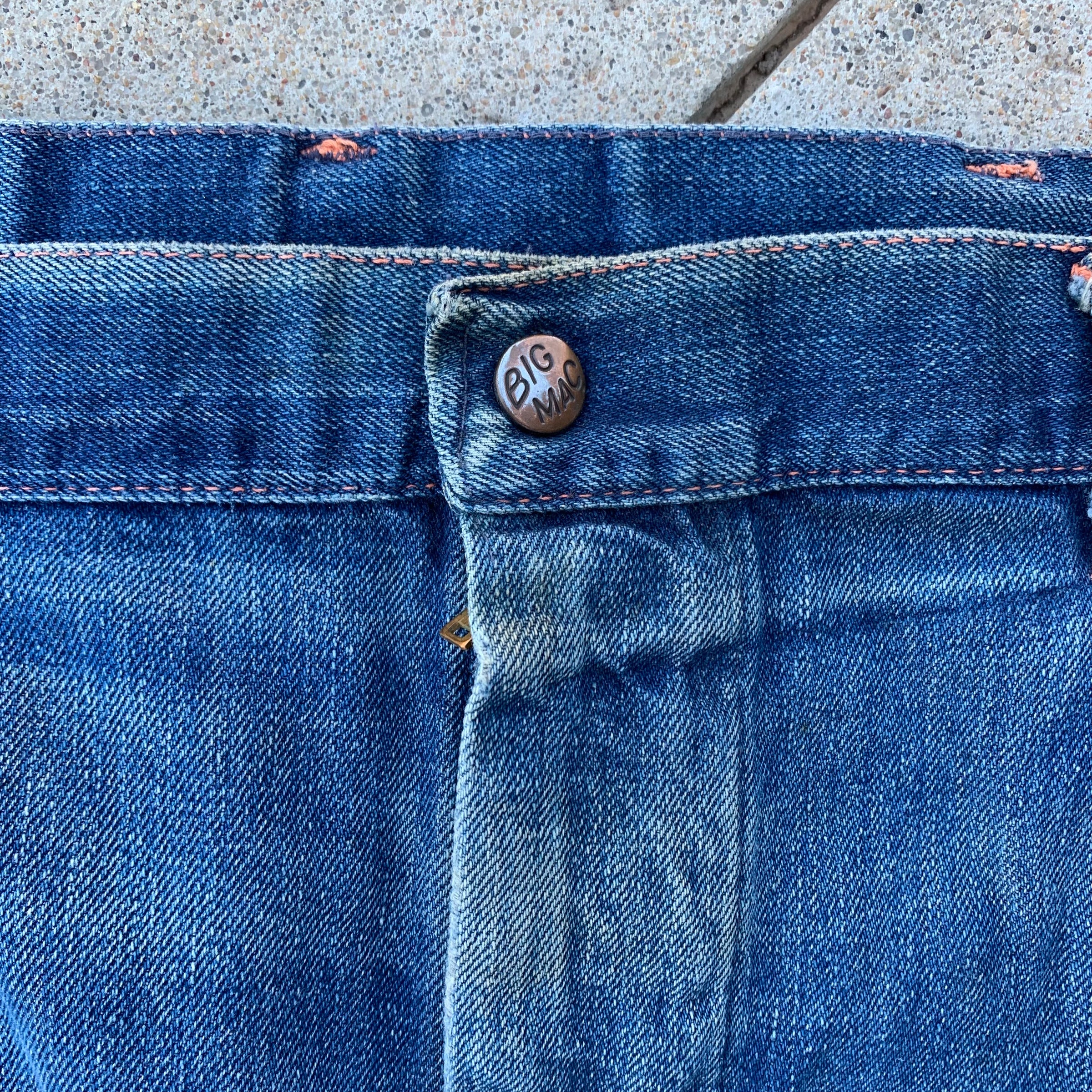 Late 40s Repaired Big Mac Jeans 35” x 29”