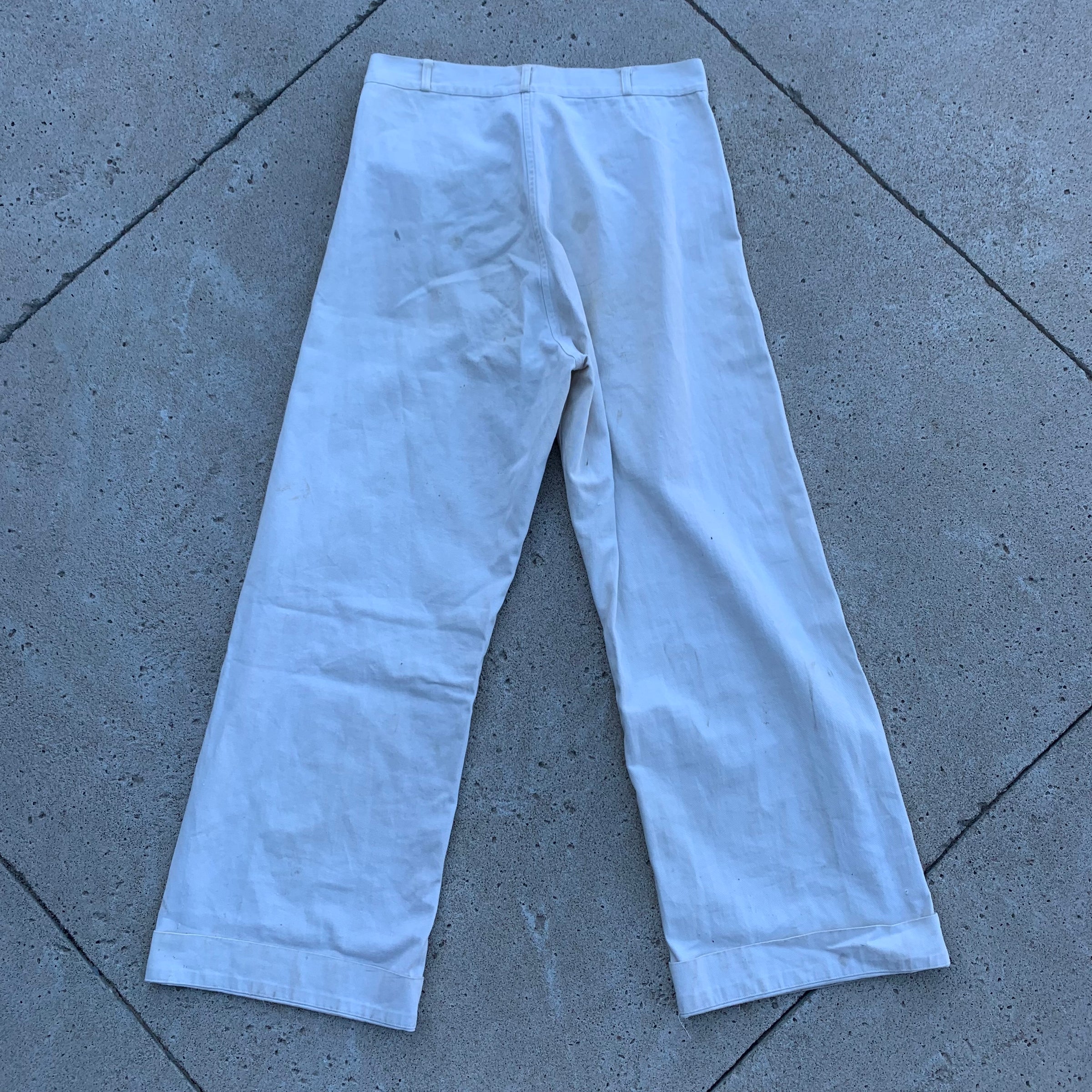 1940’s WWII Sailor Whites 32” x 30.5”