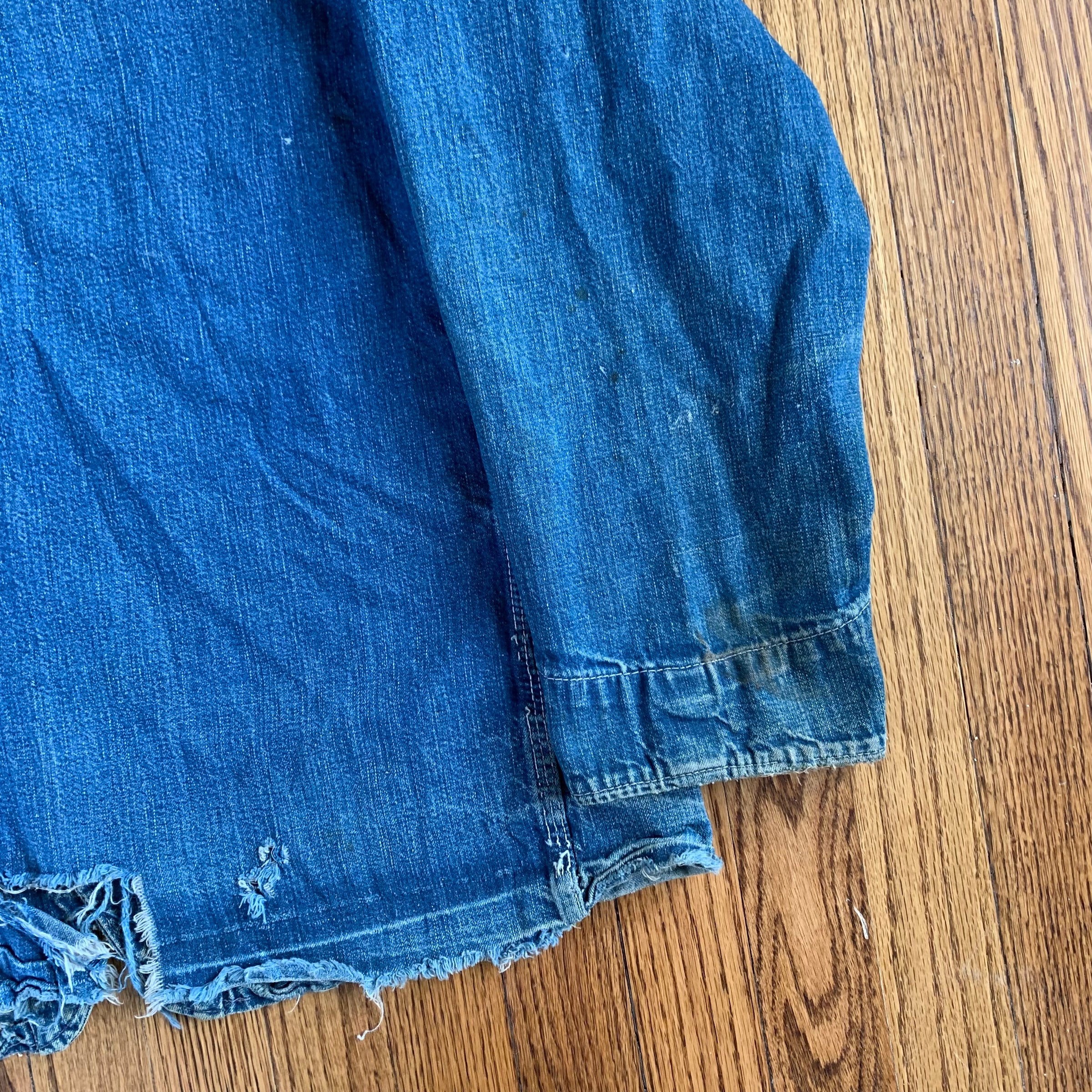 1950's Penney's Big Mac Sanforized Denim Chore Coat L/XL