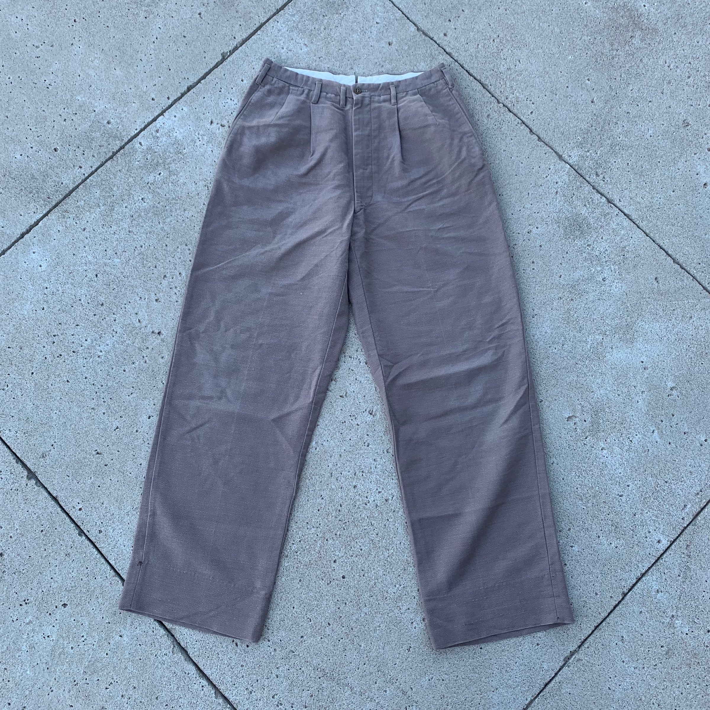 1930’s/40’s Palm Beach Fabric Trousers 29” x 30.5”