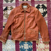 1940's/1950's Light Brown Worn Leather Jacket M/L