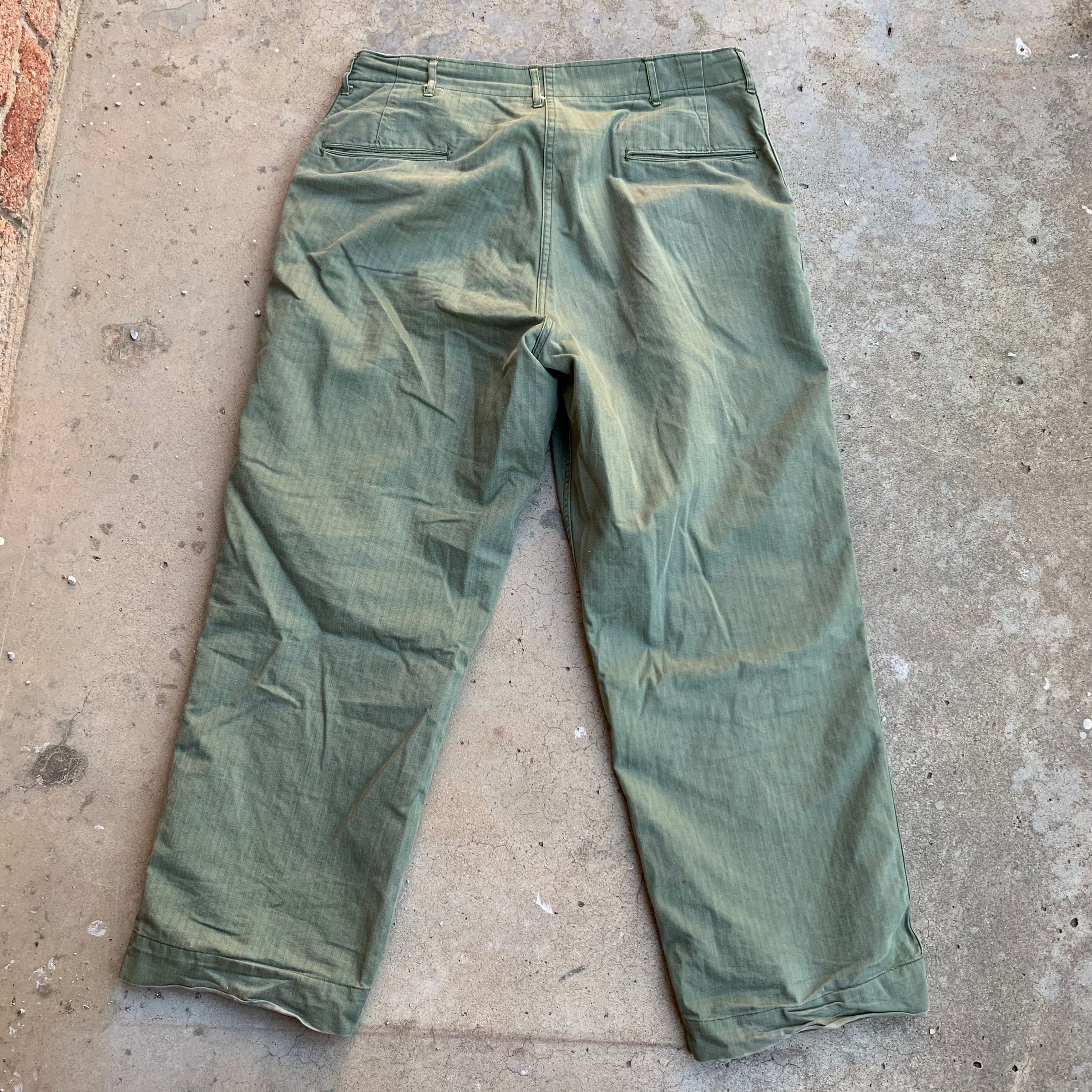 1940's WWII US Military HBT Trousers 39" x 29"