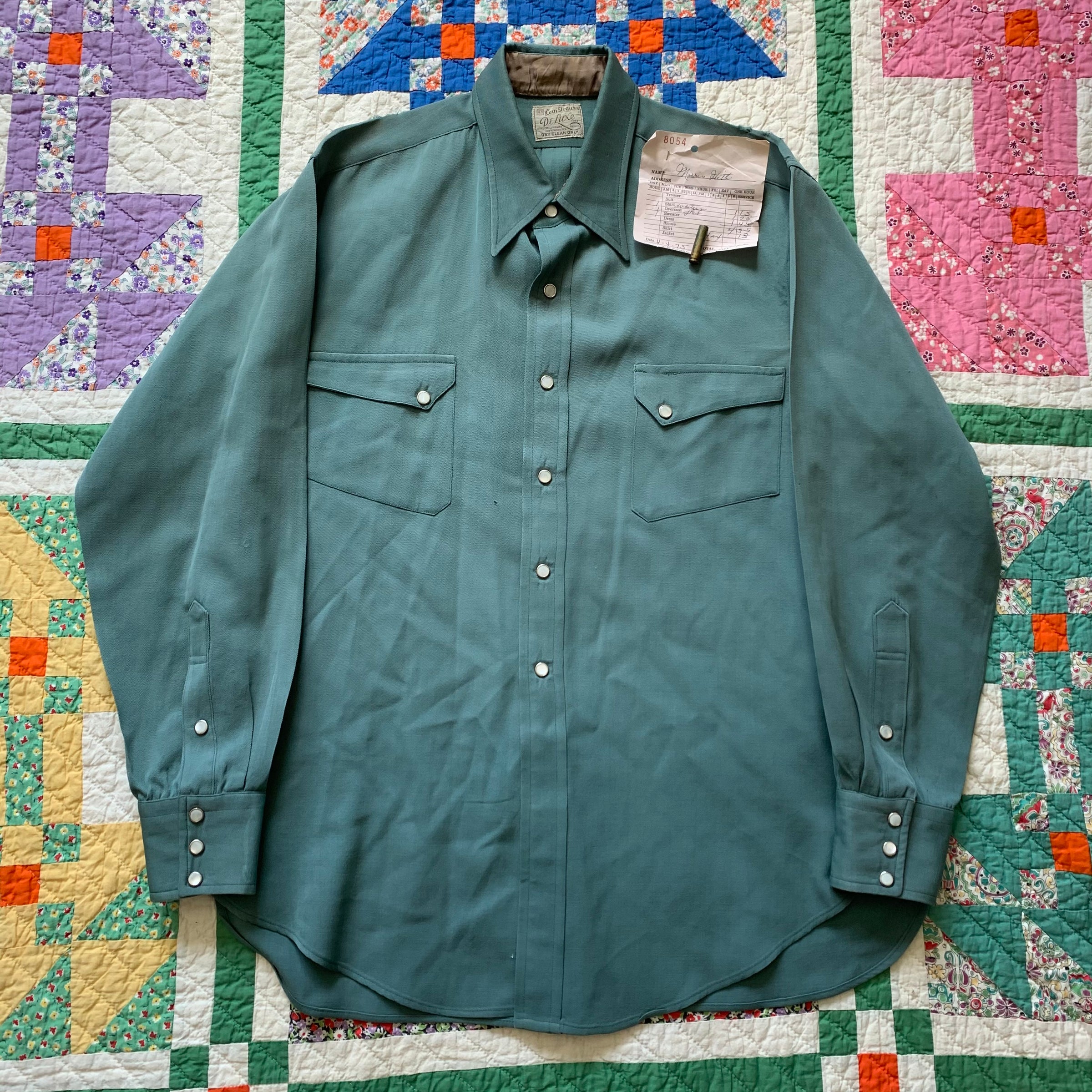 1930’s Levi’s DeLuxe Western Gabardine Shirt Large