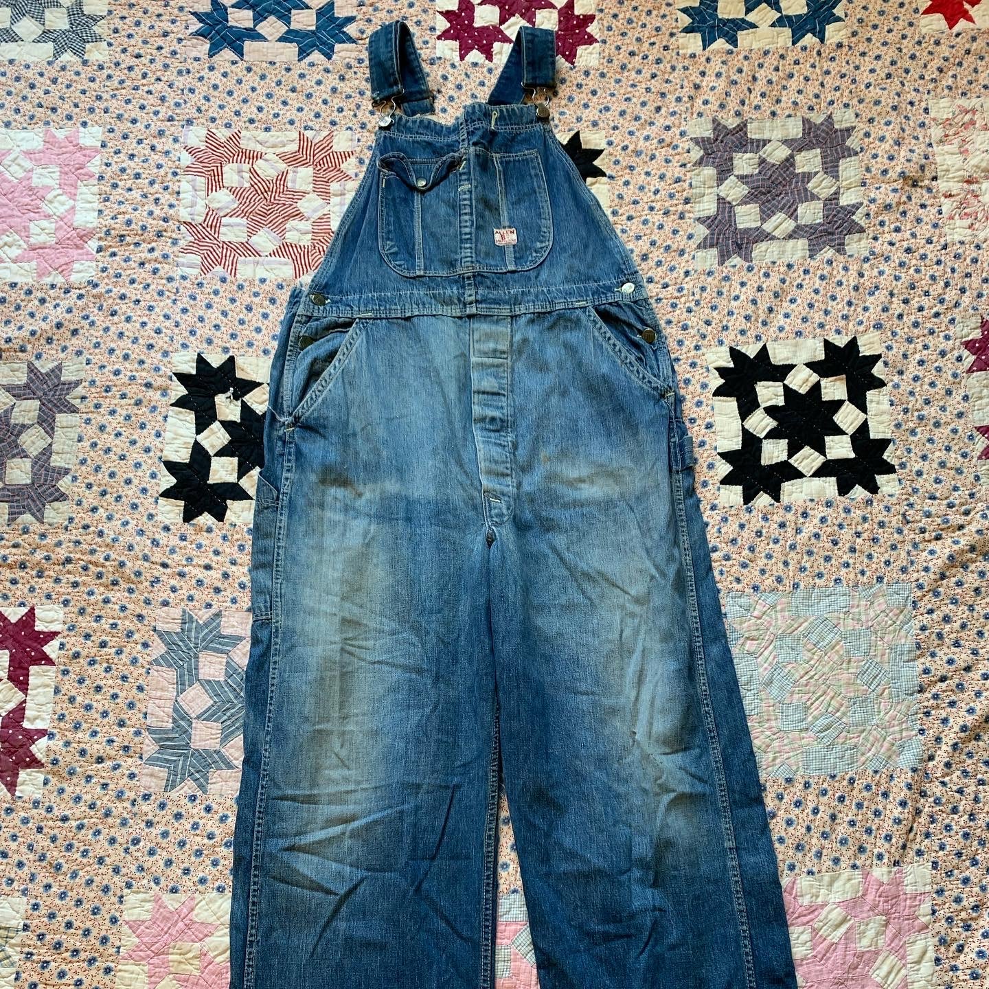 1940's/50's Allen 8oz Sanforized Denim Overalls 37" x 30"