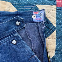 1950’s Levi’s Western Wear Denim Side Zip Jeans 26"-27" x 28.5”