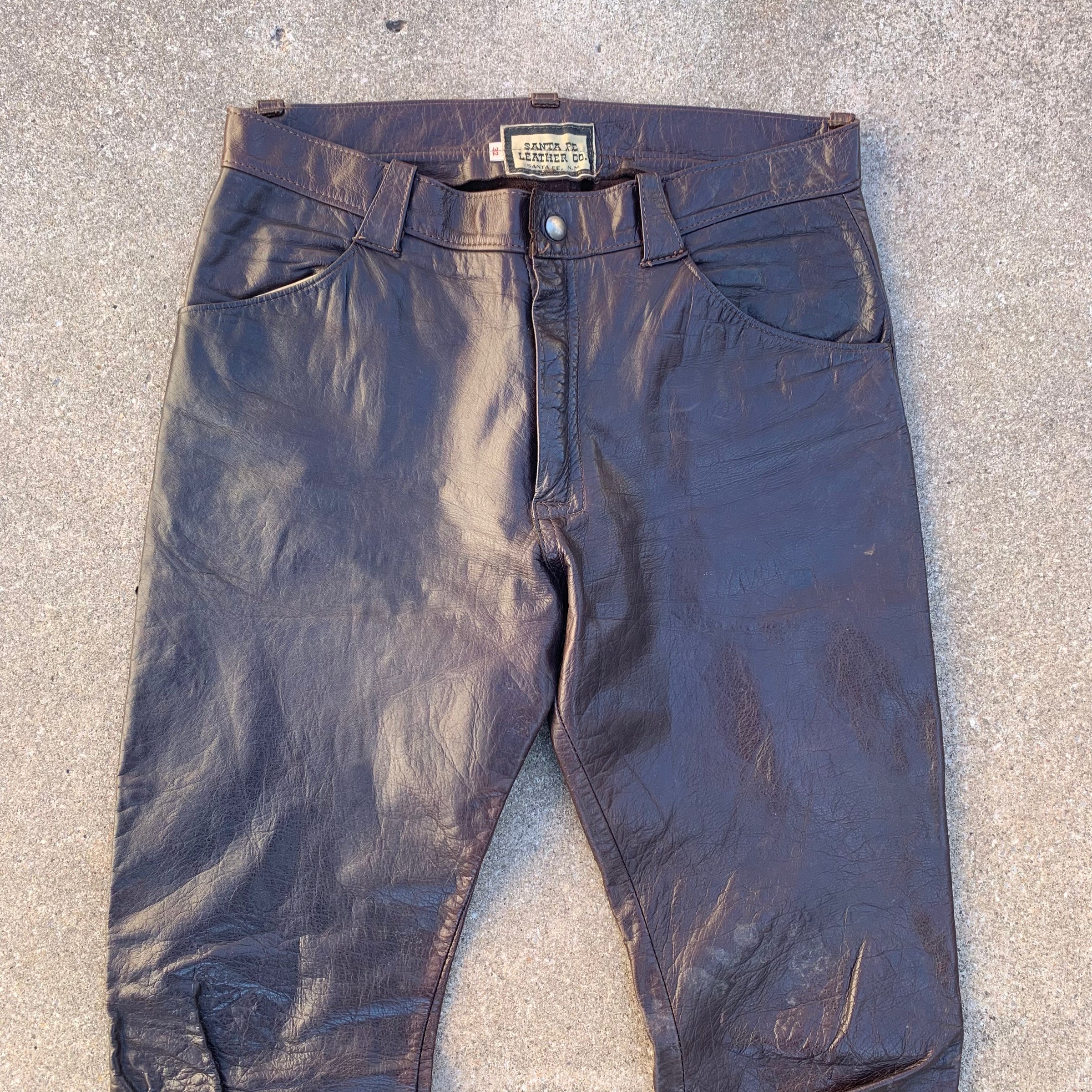 1960’s Santa Fe Leather Co Flares 31” x 32.5”