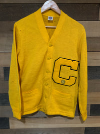 1950’s Sunflower Varsity Letterman Cardigan Sweater Medium