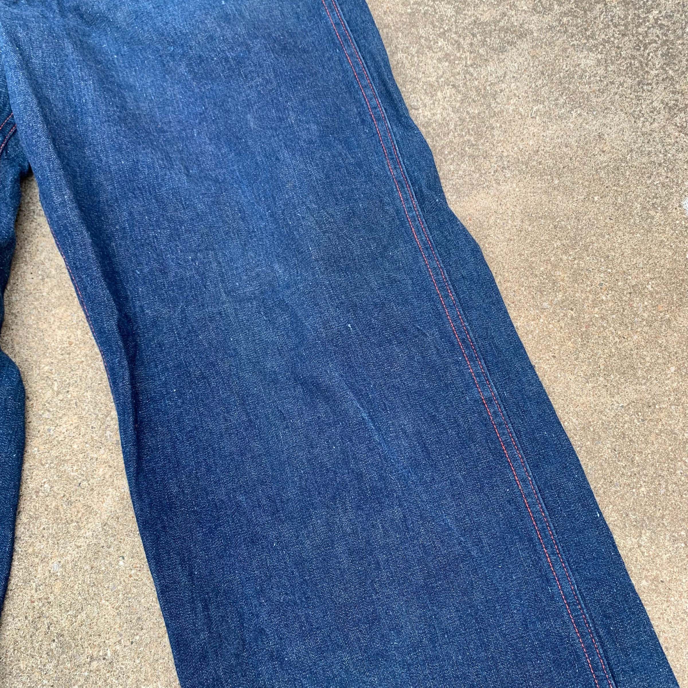 1940’s Donut Button Denim Carpenter Pants 34” x 31”